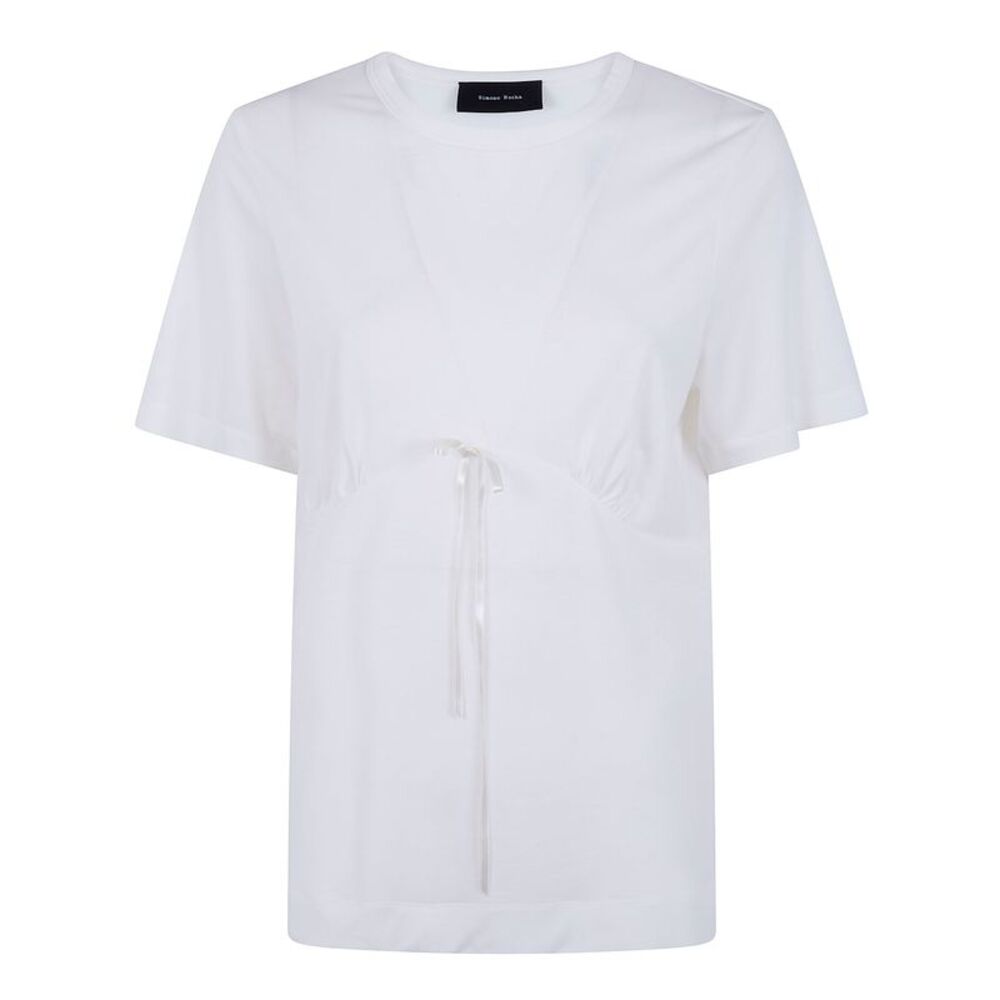 Simone Rocha Women "Gathered" Bust Bow T-Shirt